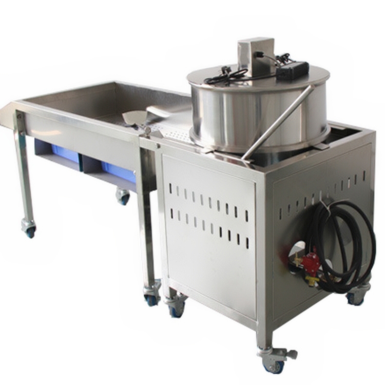 Gas stainless steel caramel popcorn making machine