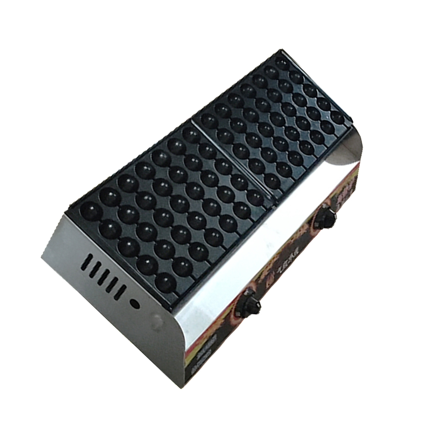Gas double pan quail egg roasting frying machine