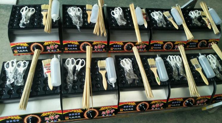 sale one container quail egg frying machine