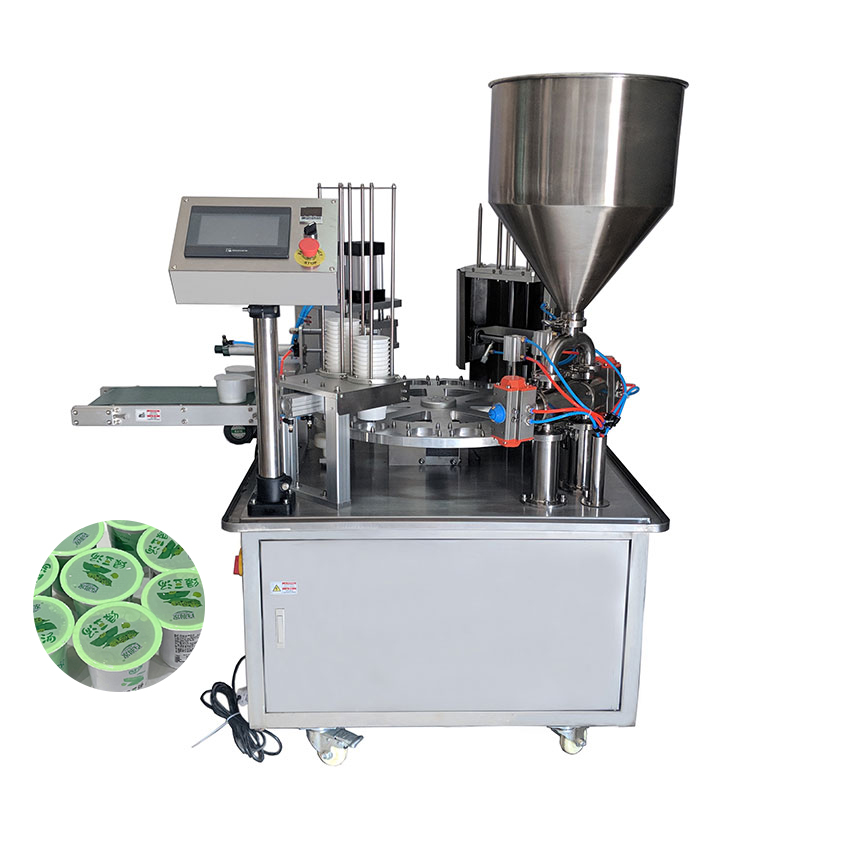 Automatic disc cup filling and sealing machine